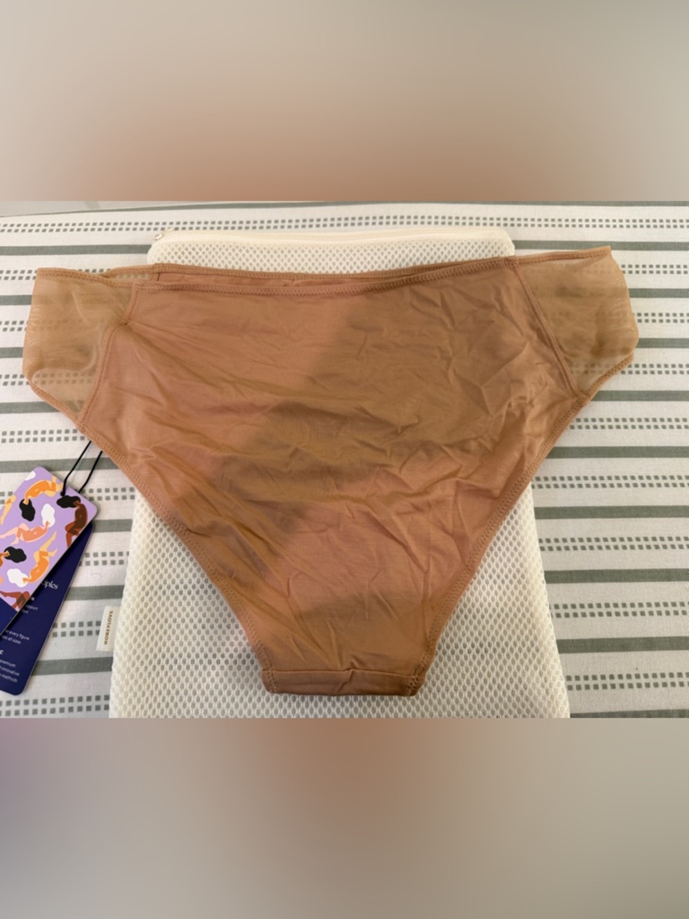 NWT Honeylove - BlissWear Mesh Bikini Panty - Sand - Picture 4 of 10